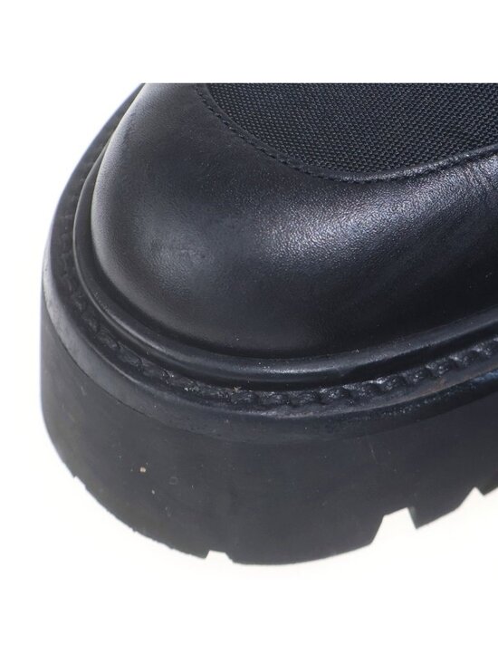 Celine Logo Lace Up Short Boots Rugged Sole Black main image 5